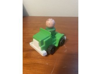 Vintage Fisher Price Green Rig Truck & Figure