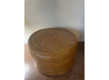 Mid Century Ottoman Leather Foot Stool