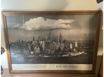 Framed Manhattan South Ferry Print