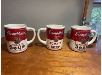 Lot Of 3 Campbell Soup Coffee Mugs