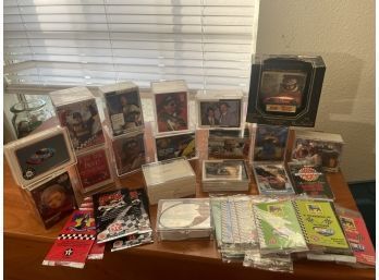 Large Lot Of NASCAR Trading Cards, Etc