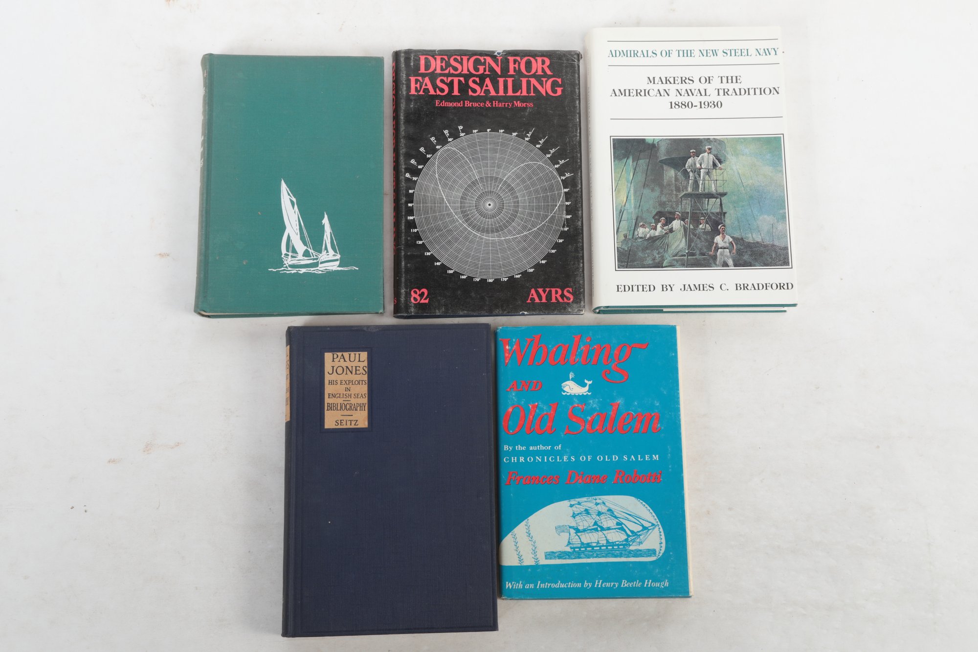 5 Books , Mixed Subjects Incl. Ship Design, Whaling & Old Salem , Paul ...