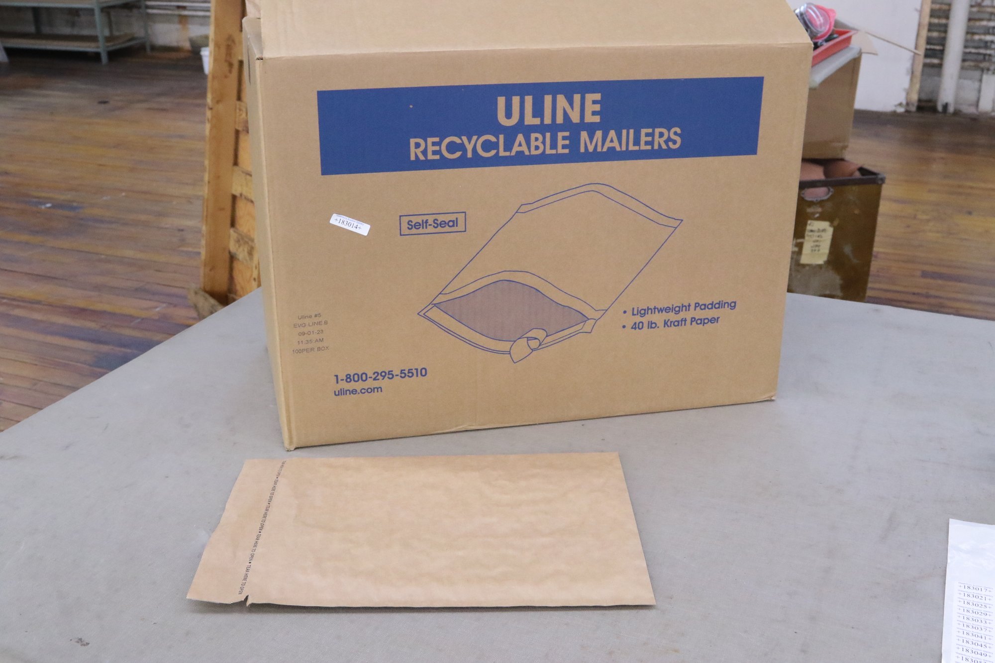 ULINE Self Seal Recyclable Mailers 15x12 100 Count 183014