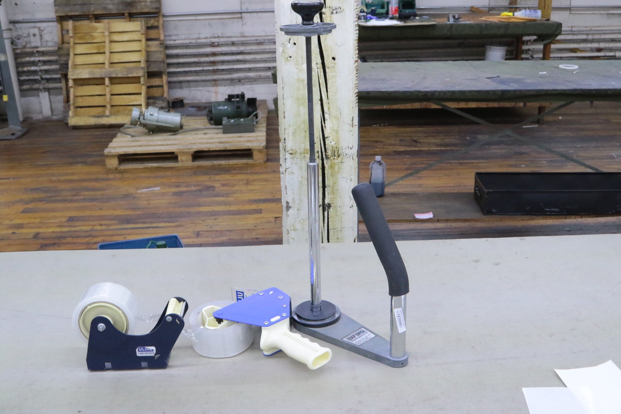 Group Of Sealing Tape Guns And Stretch Wrap Dispenser Pallet Wrapping ...