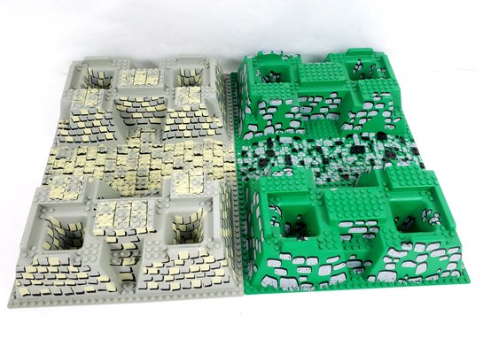 Pair Of Lego Raised Corner Baseplates