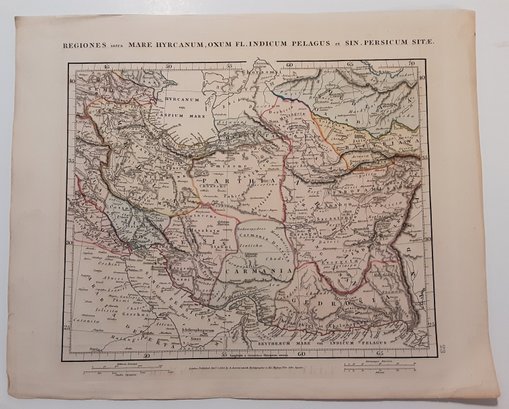 1828 Map, Mare Hyrcanum , Oxam , Pub. By A. Arrowsmith, Hydrographer To His Majesty, LONDON.  13 1/2 ' X 11 '