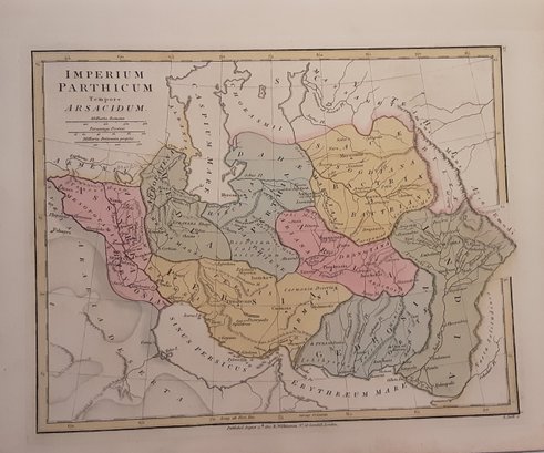 1807  The Parthian Empire Map, IMPERIUM PARTHICUM Tempore ARSACIDUM, Pub. By R. WILKINSON