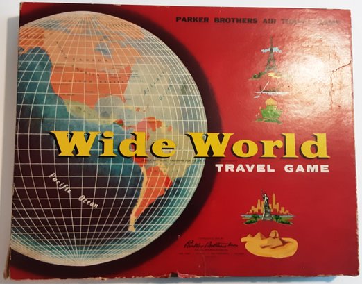COPR. 1957 , WIDE WORLD  AIR TRAVEL GAME, PARKER BROS.