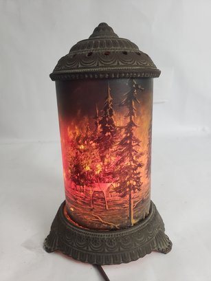 Scene In Motion Forest Fire Lamp