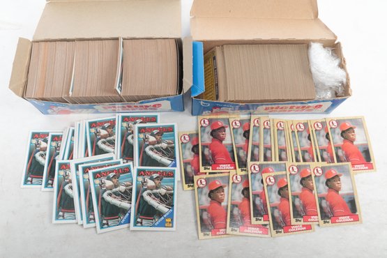 Lot Of Around 300 1987 Topps Baseball Vince Coleman And 500 1988 Topps Baseball Devon White Cards