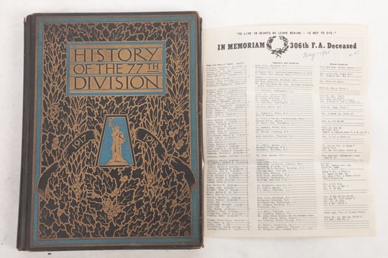 WWI Regimental History 77th Division Illustrations, Maps, Etc.