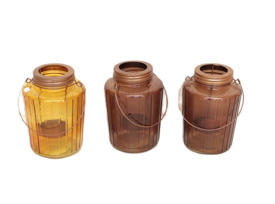 3 Ashland Fall/Autum Collection Tea Light Candle Jars