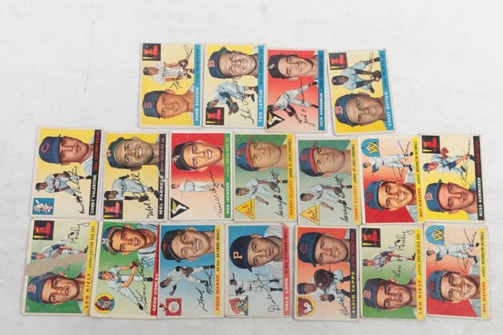 Lot Of 17 1955 Topps Baseball Cards