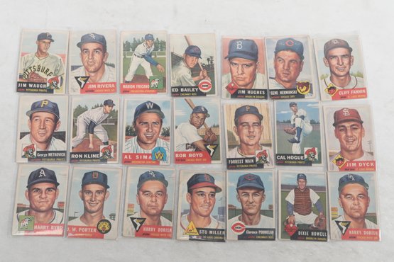 Lot Of 21 1953 Topps Baseball Cards