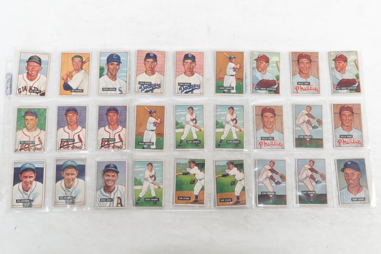 Lot Of 27 1951 Bowman Baseball Cards
