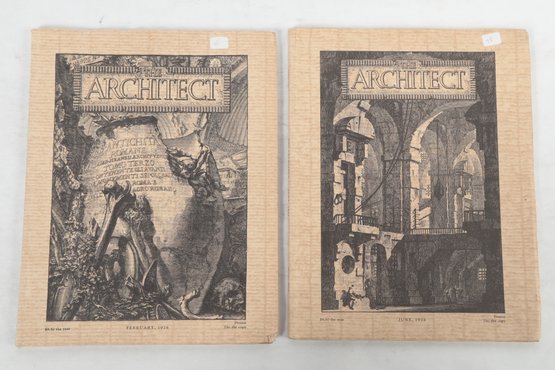 Illustrated Magazines 2 Issues The Architect Feb. & June 1926