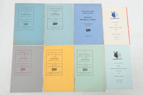 (Old Houses) 8 Booklets HISTORICAL SOCIETY Of WINDSOR, CONNECTICUT  1934-1982