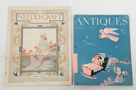 Handicrafts Vintage Magazines Needlecraft (1922) & Antiques (1955)