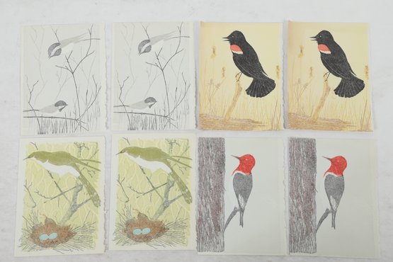 (ART / BIRDS) Gwen Frostic Original Block Prints