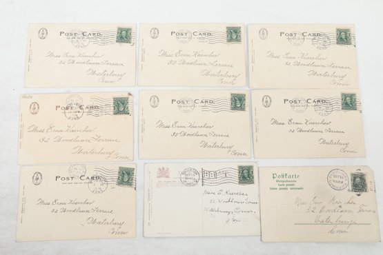 (STAMPS) Early Illustrated Postcards C 1906 Mailed To Waterbury Family