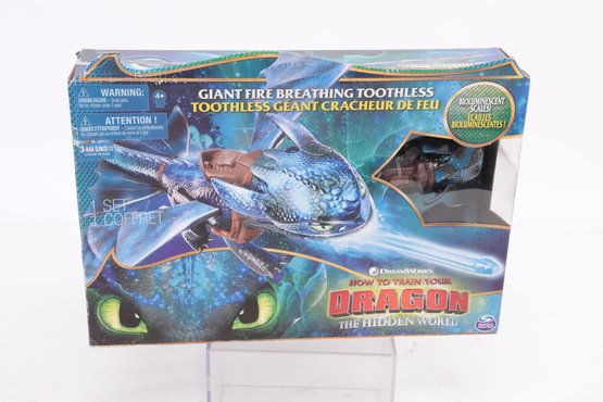 Dreamworks Dragons, Giant Fire Breathing Toothless Action Figure, 20-inch Dragon With Fire Breathing Effects