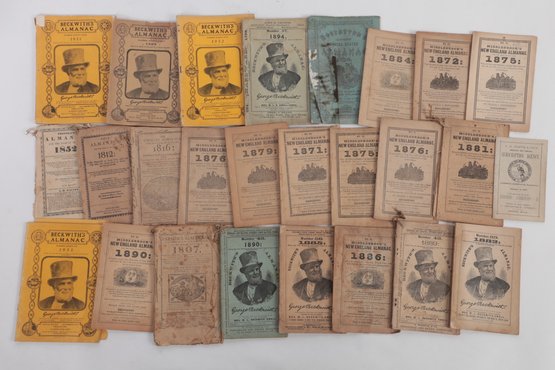 Grouping 1800's Beckwith's Almanacs & Middlebrook's Almanacs