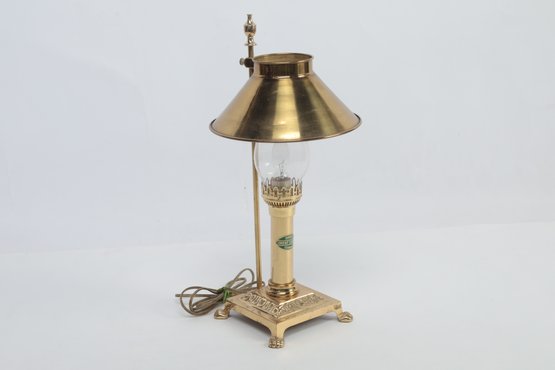 Vintage Orient Express Style Table Lamp - Brass Shade And Housing. - Cool Collectible