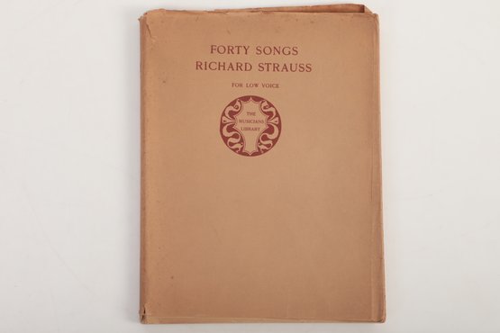 1910 Musicians Library '42 Songs Richard Strauss'