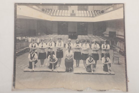 Circa 1920 Edward Little High School Auburn Maine Girl's Gymnastics Team Photo