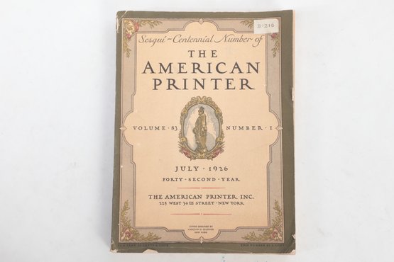 The American Printer, July 1926  Book Arts, Design, Prints
