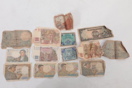 Grouping WWII Foreign Currency