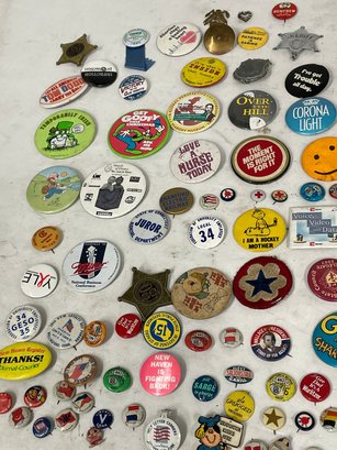 Vintage Pinback Button Lot