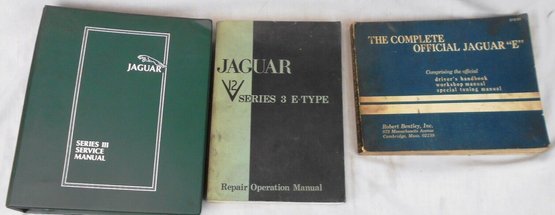 Lot Of 3 Vintage Jaguar Maintenance, Service & Repair Manuals