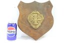 Vintage/Antique Wood Shield W/Brass USS IREX SS 482 Plaque