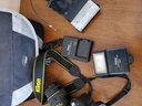 Nikon D3300 Digital Camera With Accessories With Antique Kodak Camera