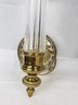 Pair Of Large Paul Hanson Crystal And Brass Light Sconces