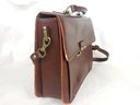 Hartmann Leather Flap Over Messenger Laptop Bag Briefcase