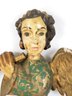 Vintage Mexican Oaxacan Wood Carving Angel Cherub With Horn Trumpet 11'  Tall