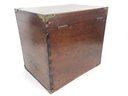 Antique Dovetailed Wooden Box With Brass Croners