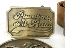 Vintage Belt Buckle Lot, Cheyenne Frontier Days,  Gun Rights And More
