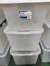 Group Of 12 Plastic Storage Totes Bins Plus Lids - See Sizes In Pictures