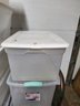 Group Of 12 Plastic Storage Totes Bins Plus Lids - See Sizes In Pictures