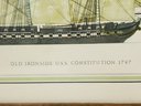 Santa Maria Anno Domini And Old Ironside USS Constitution Designed By H. A. Muth Framed Ship Art Print