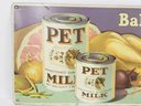 Vintage Pet Milk Advertising Tin Sign