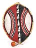 Maassai African Shield Hand Painted Animal Hide 28' X 20'