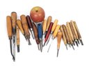 Mixed Large Lot Of Wood Handles Lathe Carving Tools