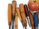 Mixed Large Lot Of Wood Handles Lathe Carving Tools