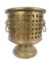 Nice Woven Brass Planter With Lion Head Handles