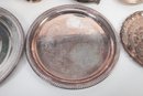 Group Of Silver Plate Decorative Plates, Bowls, Trays, Containers Etc