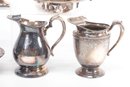 Large Group Of Vintage Silver Plate Tea Coffee Pots, Creamers, Bowls, Pitchers & More